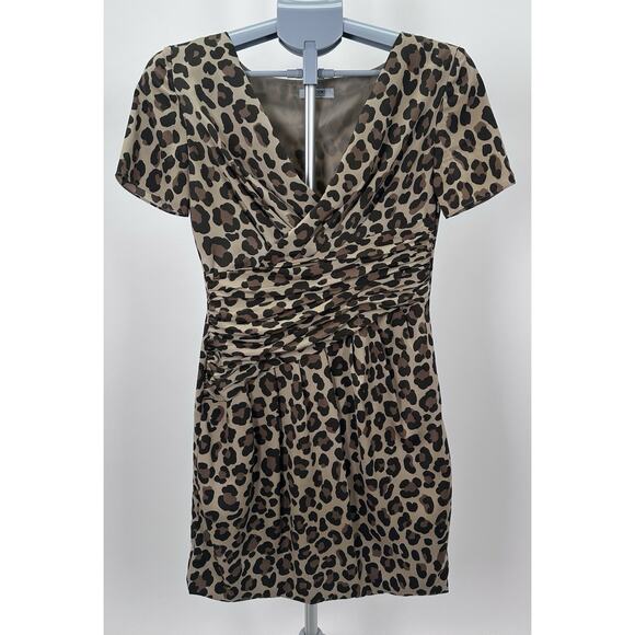 ⭐️ Moschino Cheap and Chic Leopard Mini Dress Sz US 6 IT 40 - Picture 1 of 7